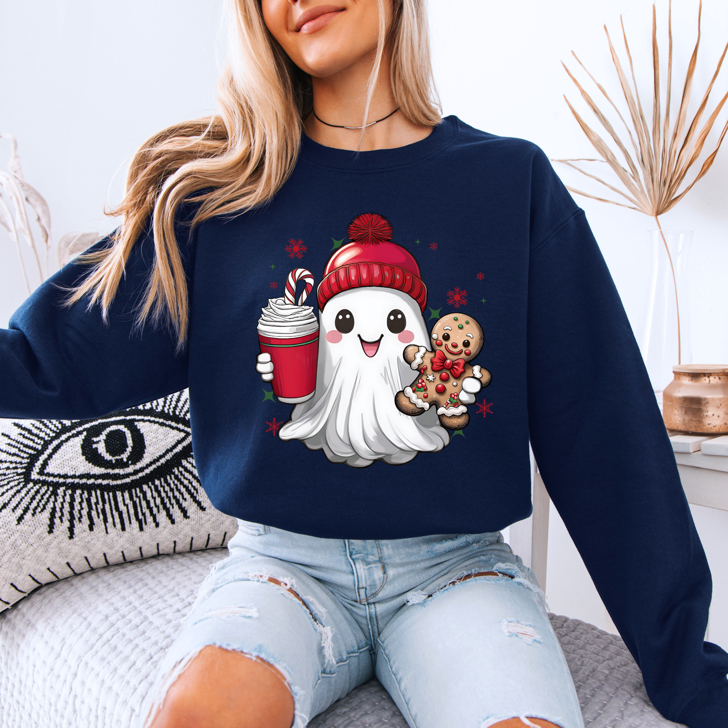 👻 Christmas Boo 🎄✨  Organic Cotton Sweatshirt