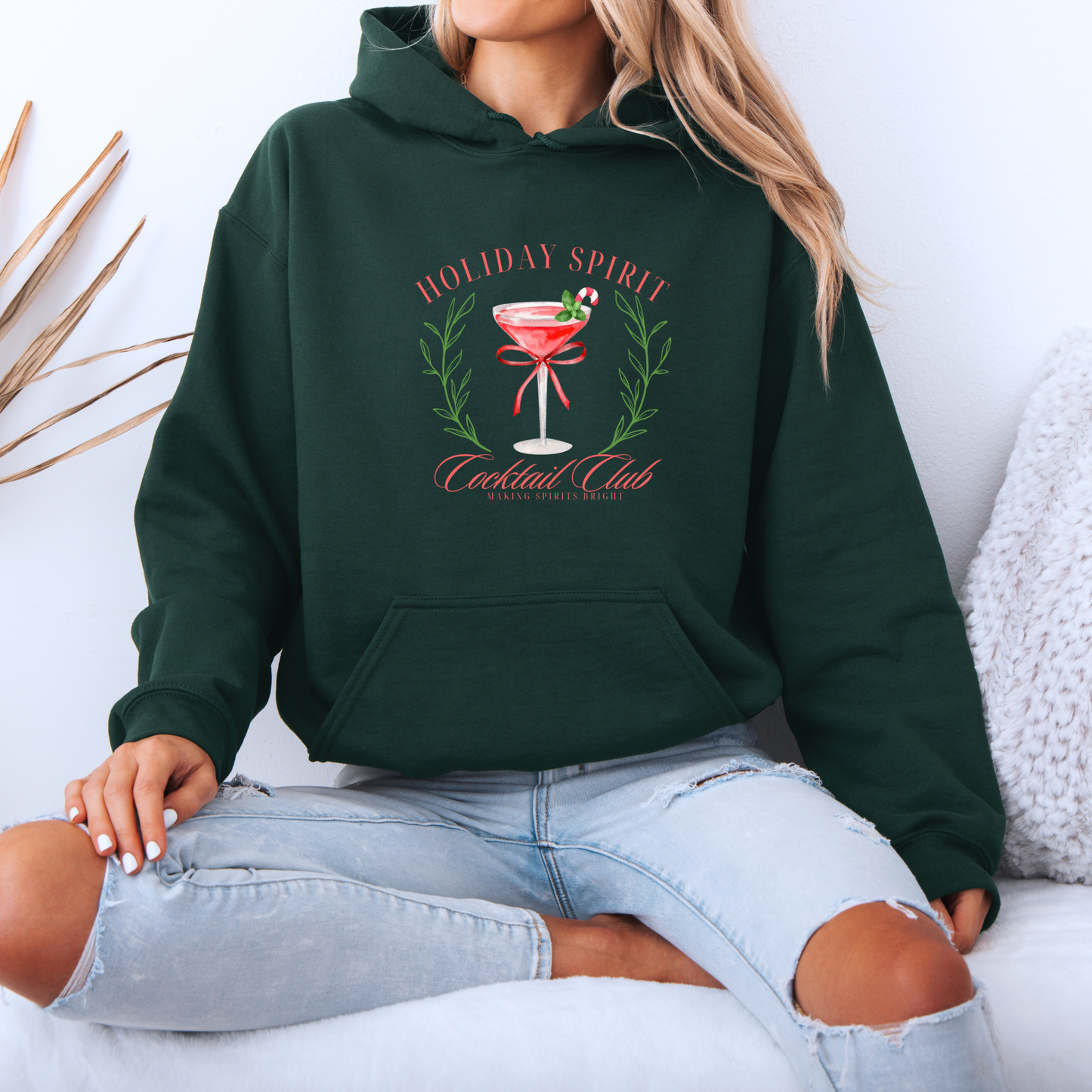 🍸 Holiday Spirit Cocktail Club 🎄  Luxuriously Thick Hoodie