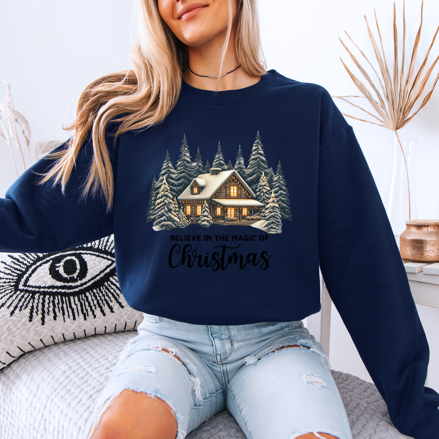 🏔️ Winter Lodge Glow 🔥  Organic Cotton Sweatshirt