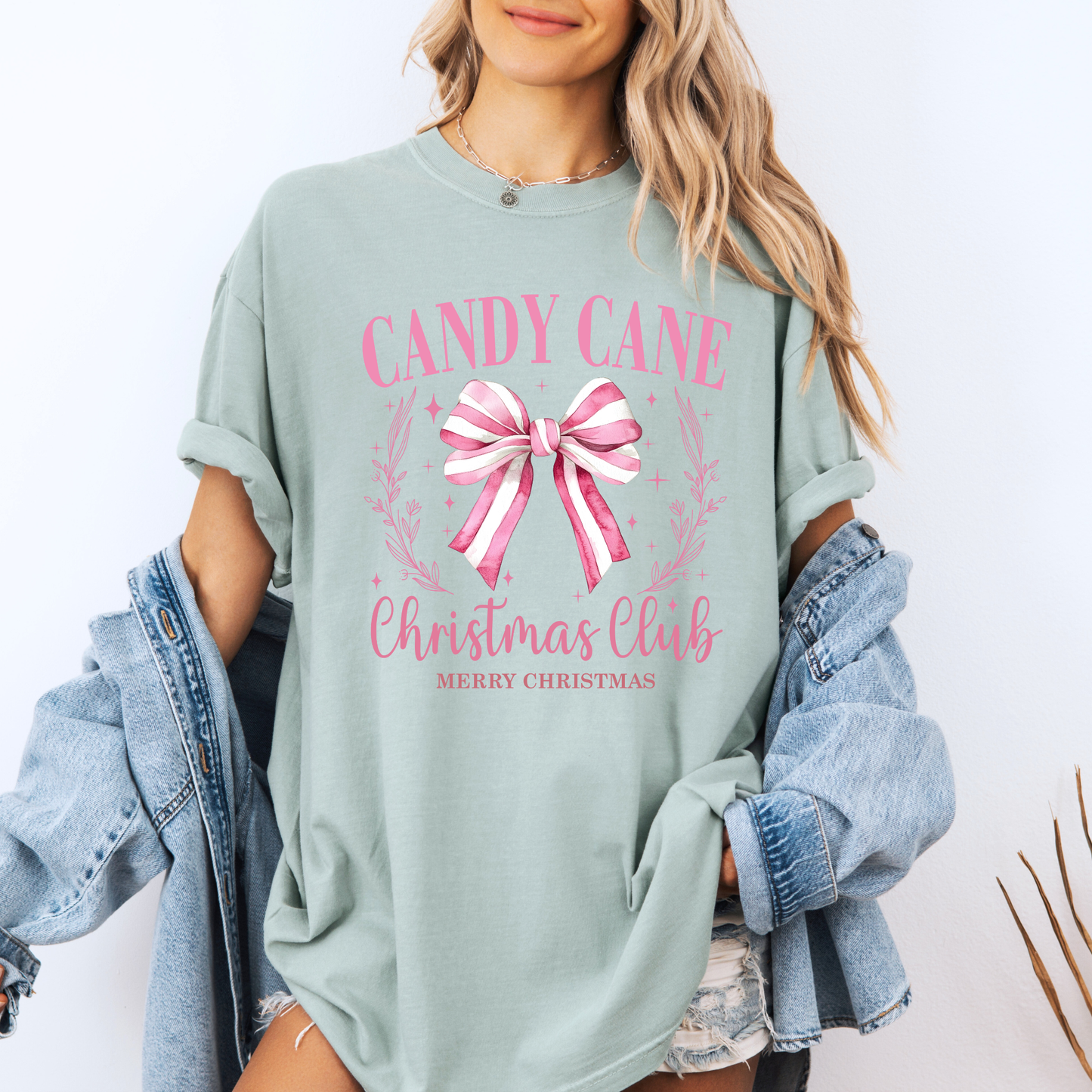 🍭🎄 Candy Cane Christmas Club ✨  100% Organic Cotton T-Shirt