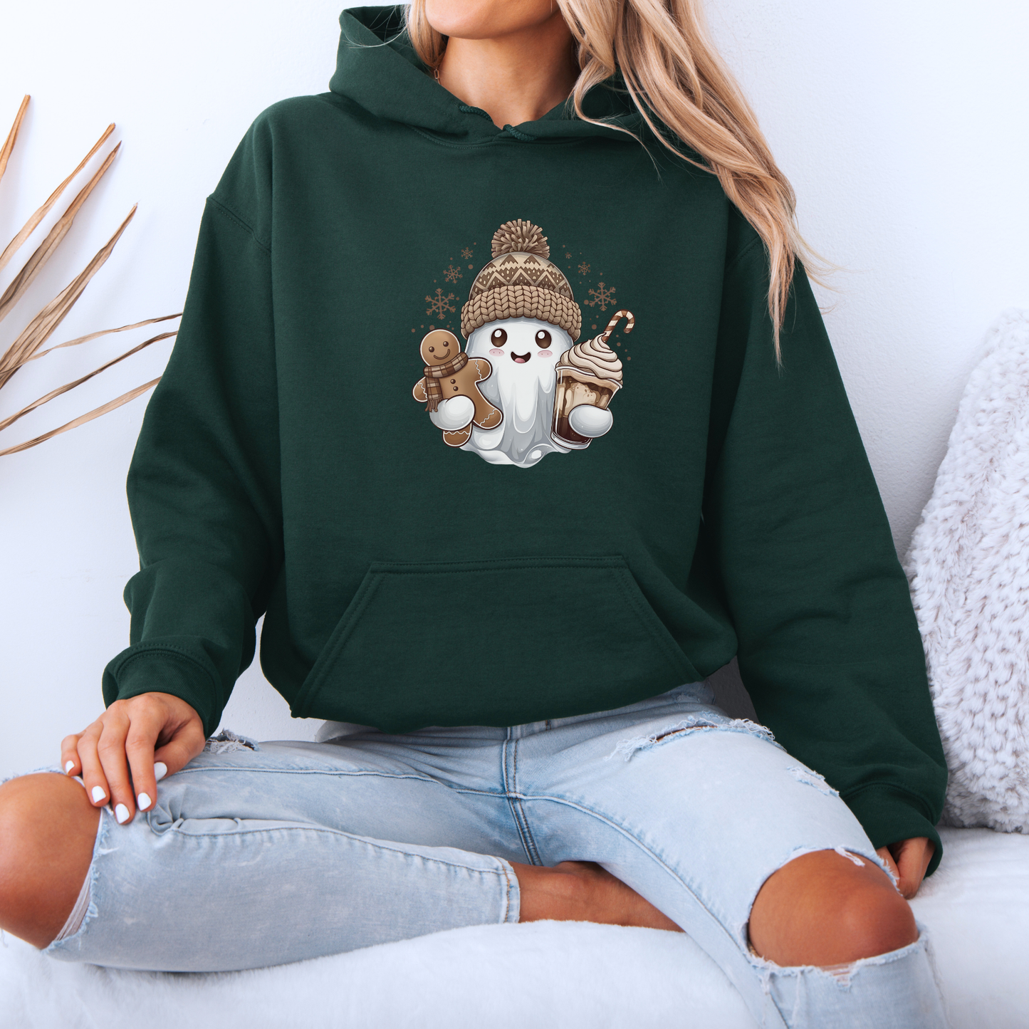 Gingerbread Ghost 👻  Luxuriously Thick Hoodie