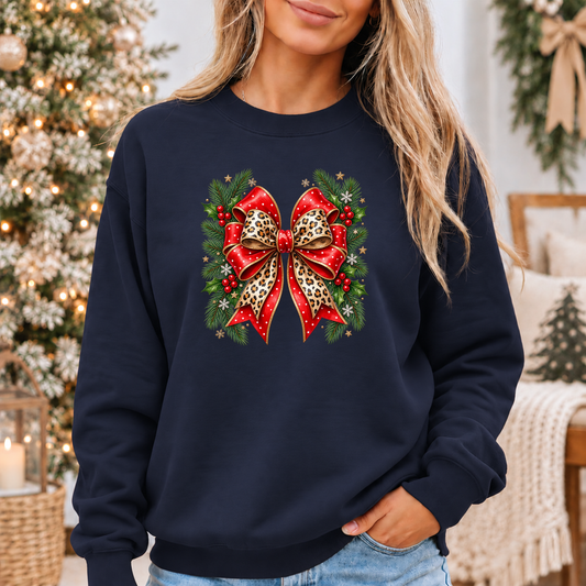 Wildly Merry Christmas Bow 🎀🎄✨ Cosy Christmas Sweatshirt