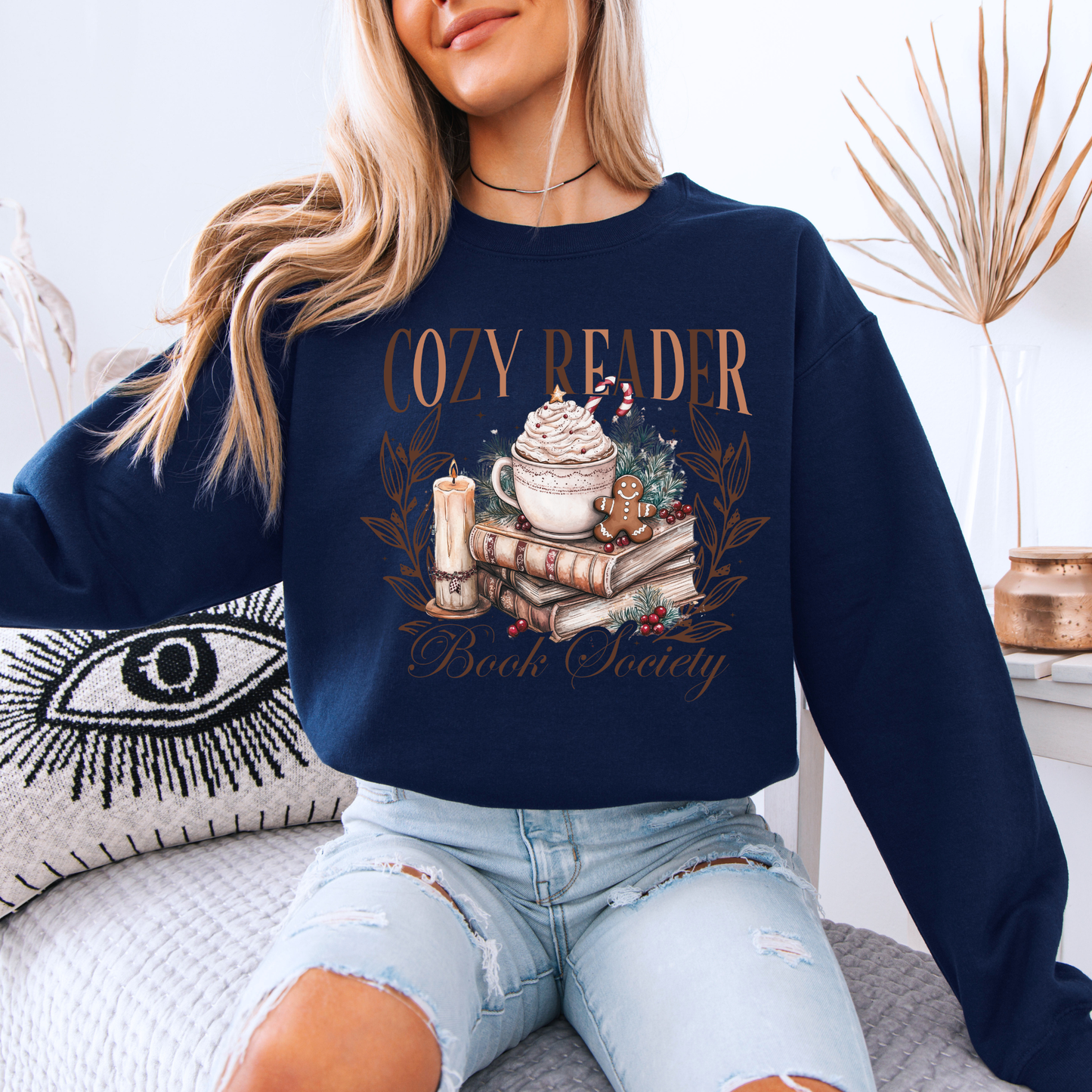 ☕ Cozy Reader Society 📖  Organic Cotton Sweatshirt