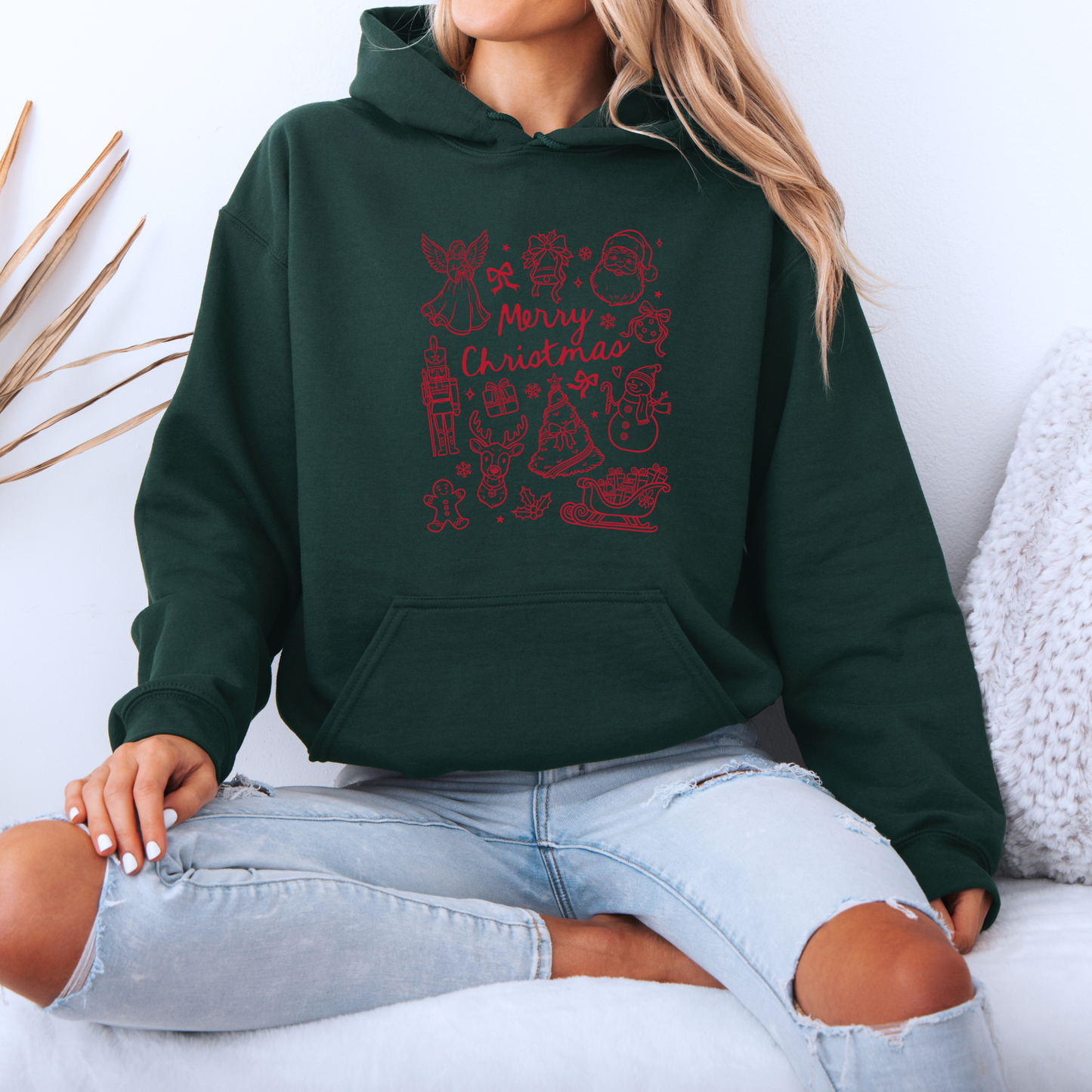 🎄 Christmas Doodles 🖊️ Luxuriously Thick Hoodie