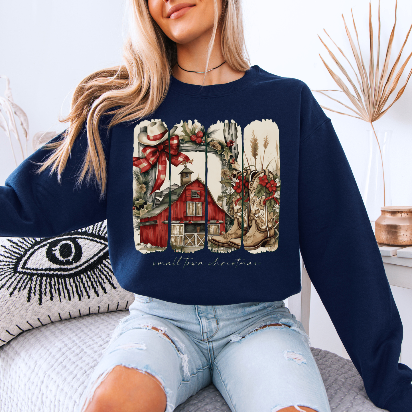 🎄 Small Town Christmas 🏘️ Organic Cotton Sweatshirt