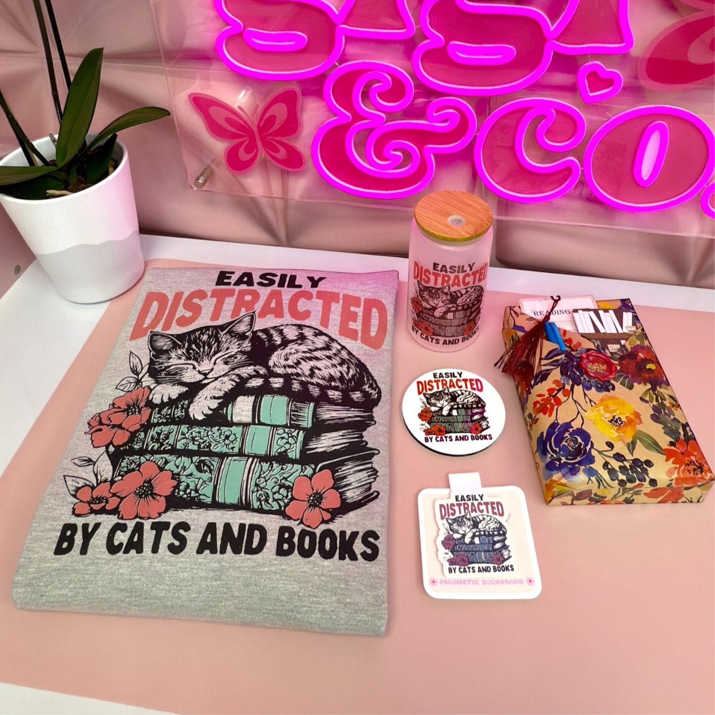 📚🐾 Easily Distracted by Cats & Books Bundle 🐾📚