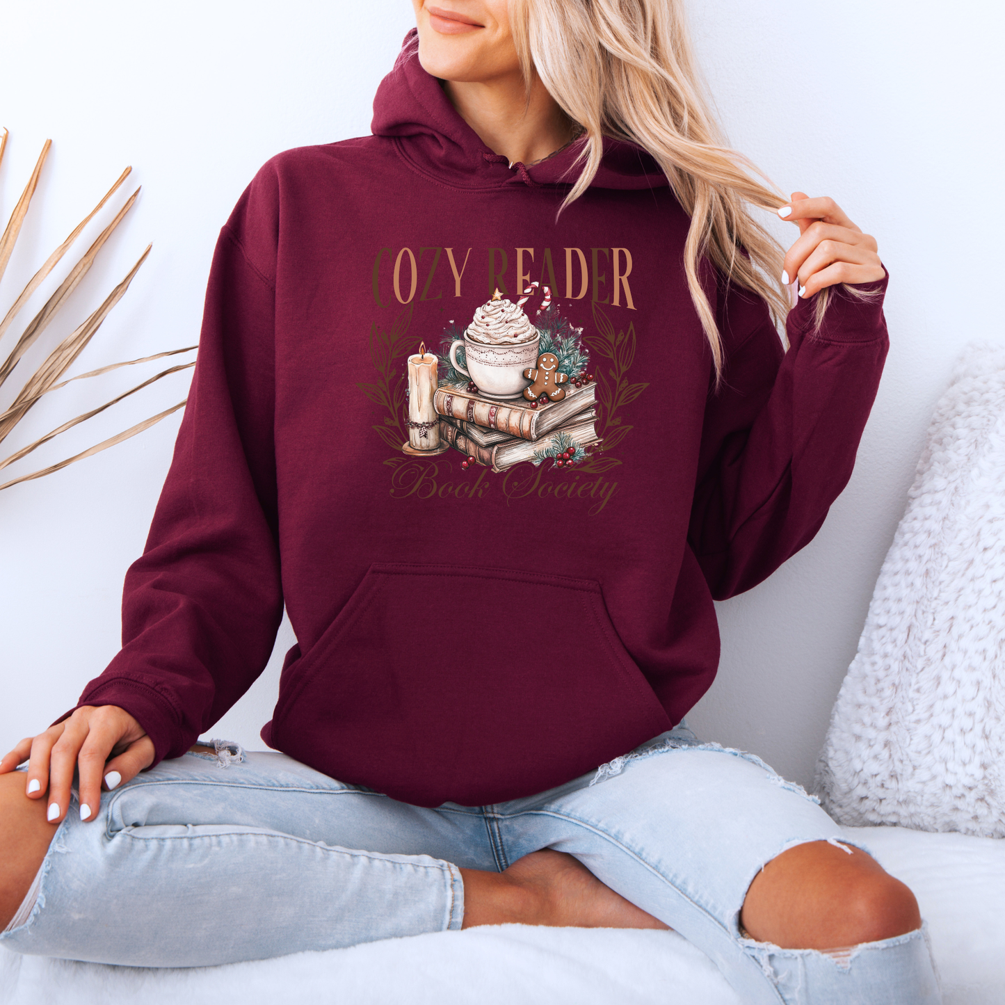 ☕ Cozy Reader Society 📖  Luxuriously Thick Hoodie