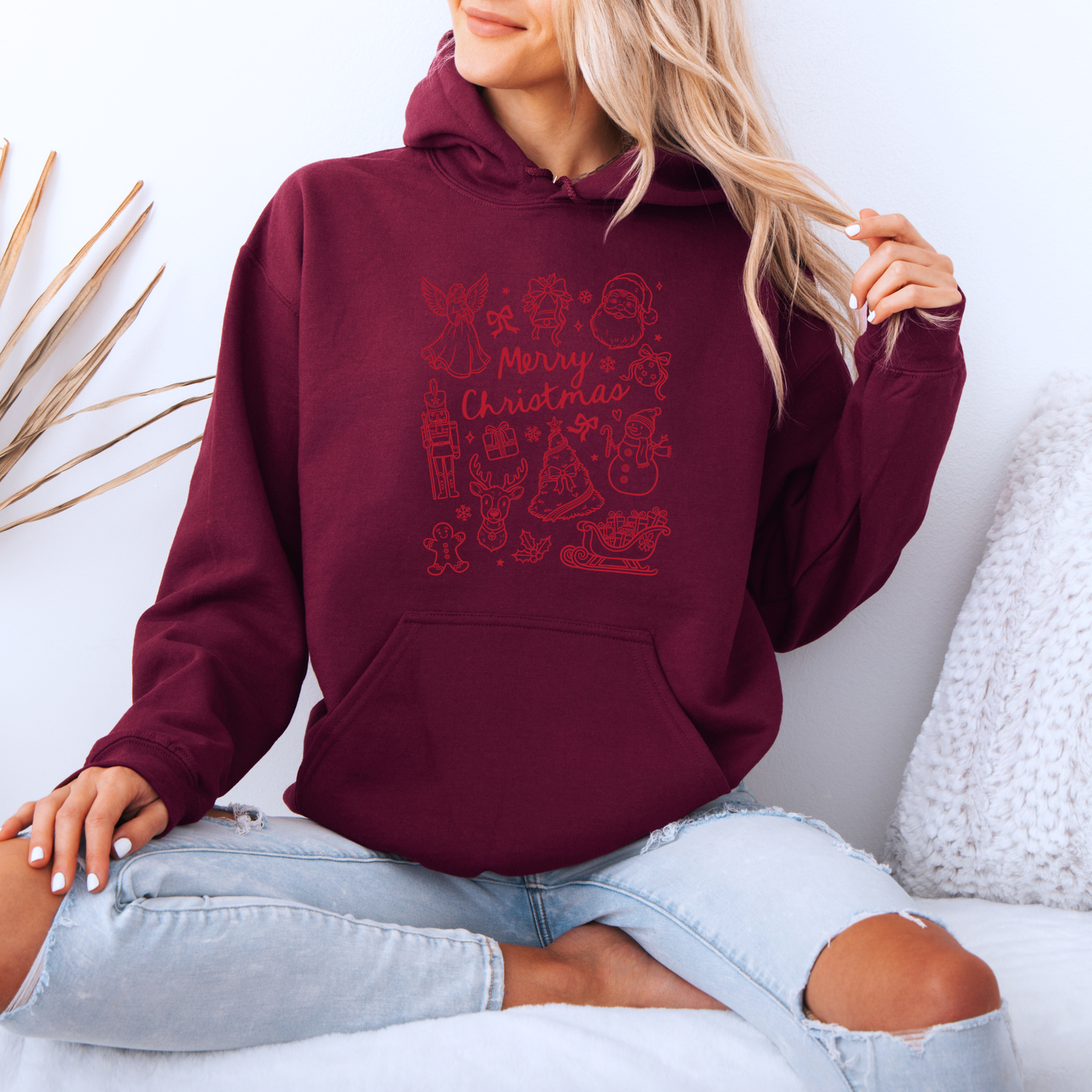 🎄 Christmas Doodles 🖊️ Luxuriously Thick Hoodie