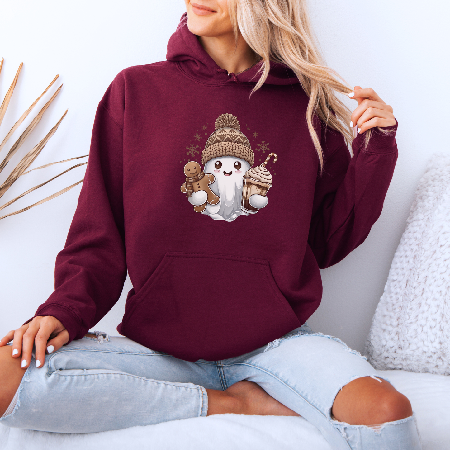 Gingerbread Ghost 👻  Luxuriously Thick Hoodie