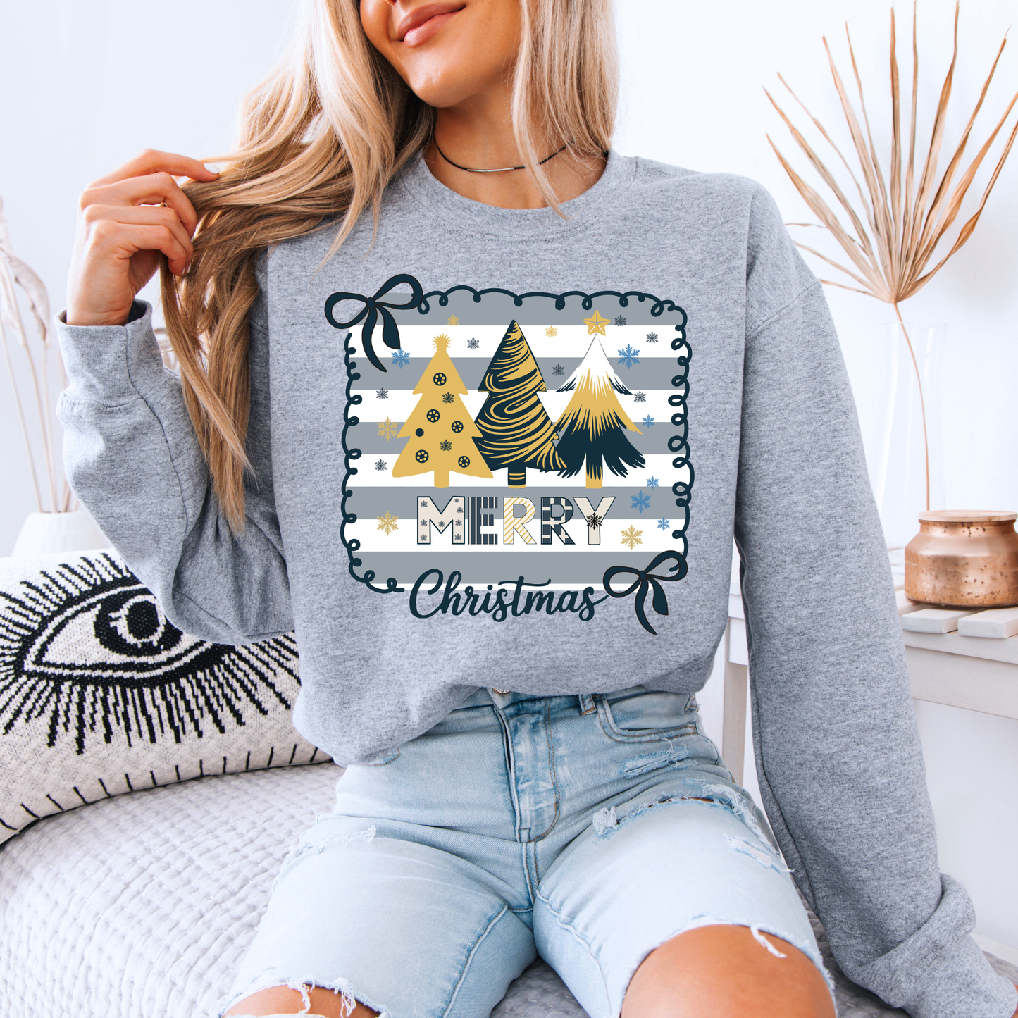 💛 Golden Merry Christmas🎄 Organic Cotton Sweatshirt