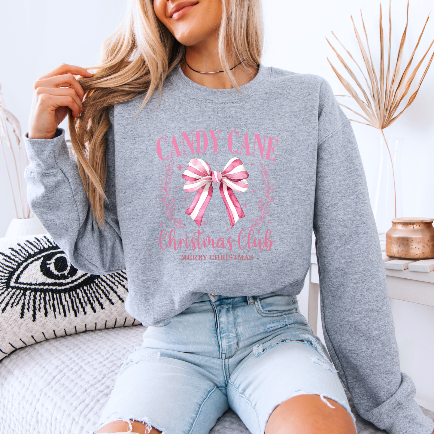 🍭🎄 Candy Cane Christmas Club ✨ Organic Cotton Sweatshirt
