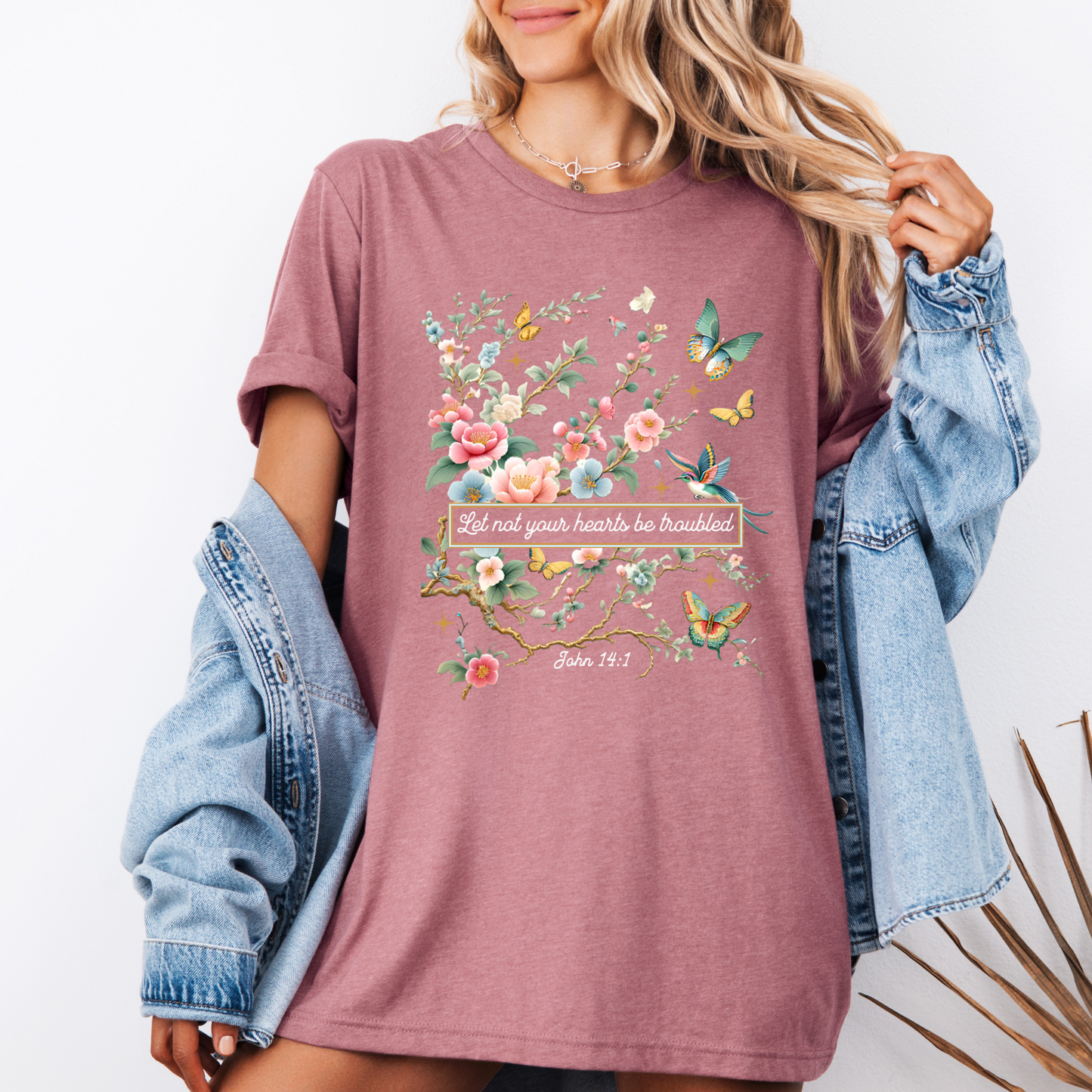 Let Not your Heart be troubled T-shirt 100% Organic Cotton