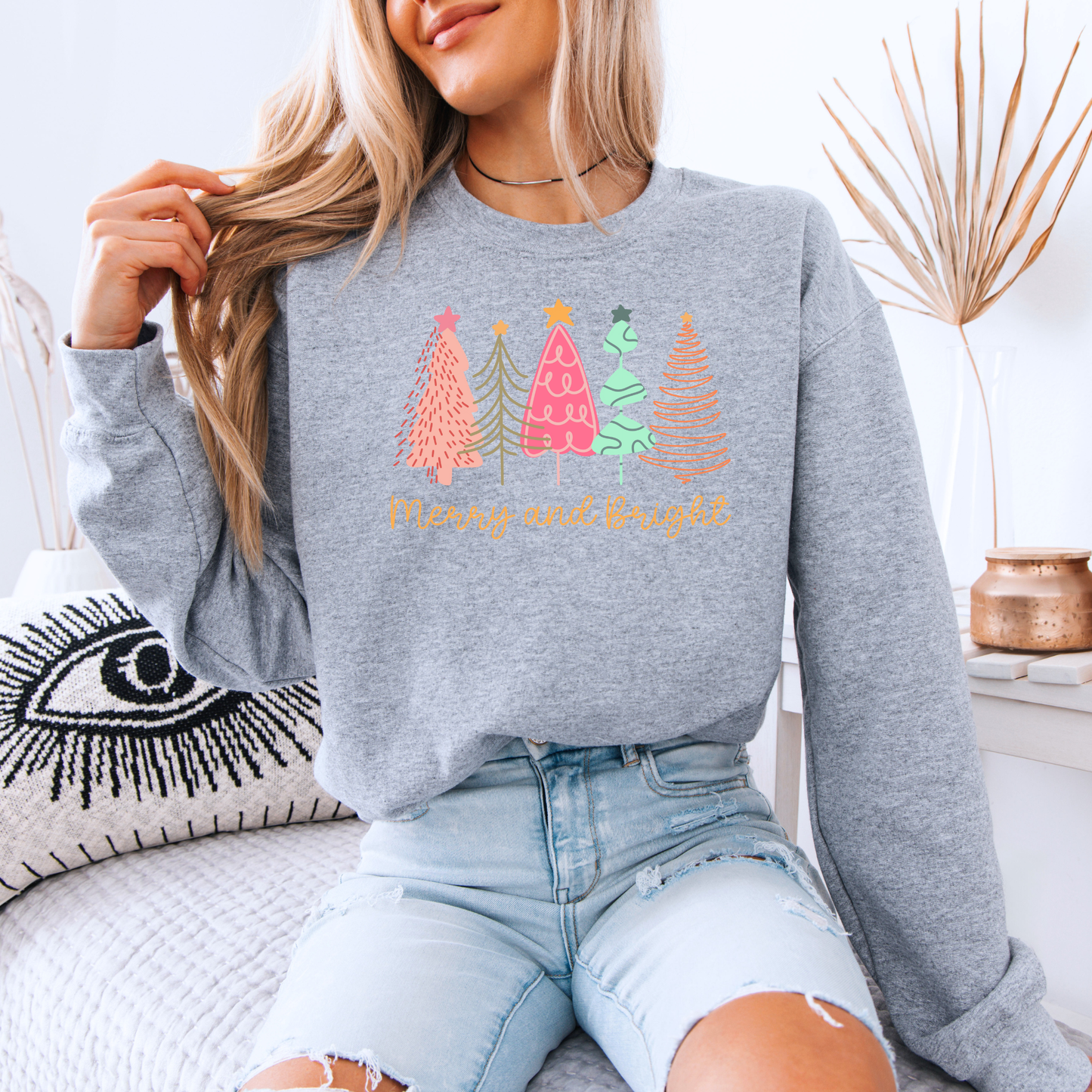 🎄Merry & Bright Forest 🌟 Organic Cotton Sweatshirt