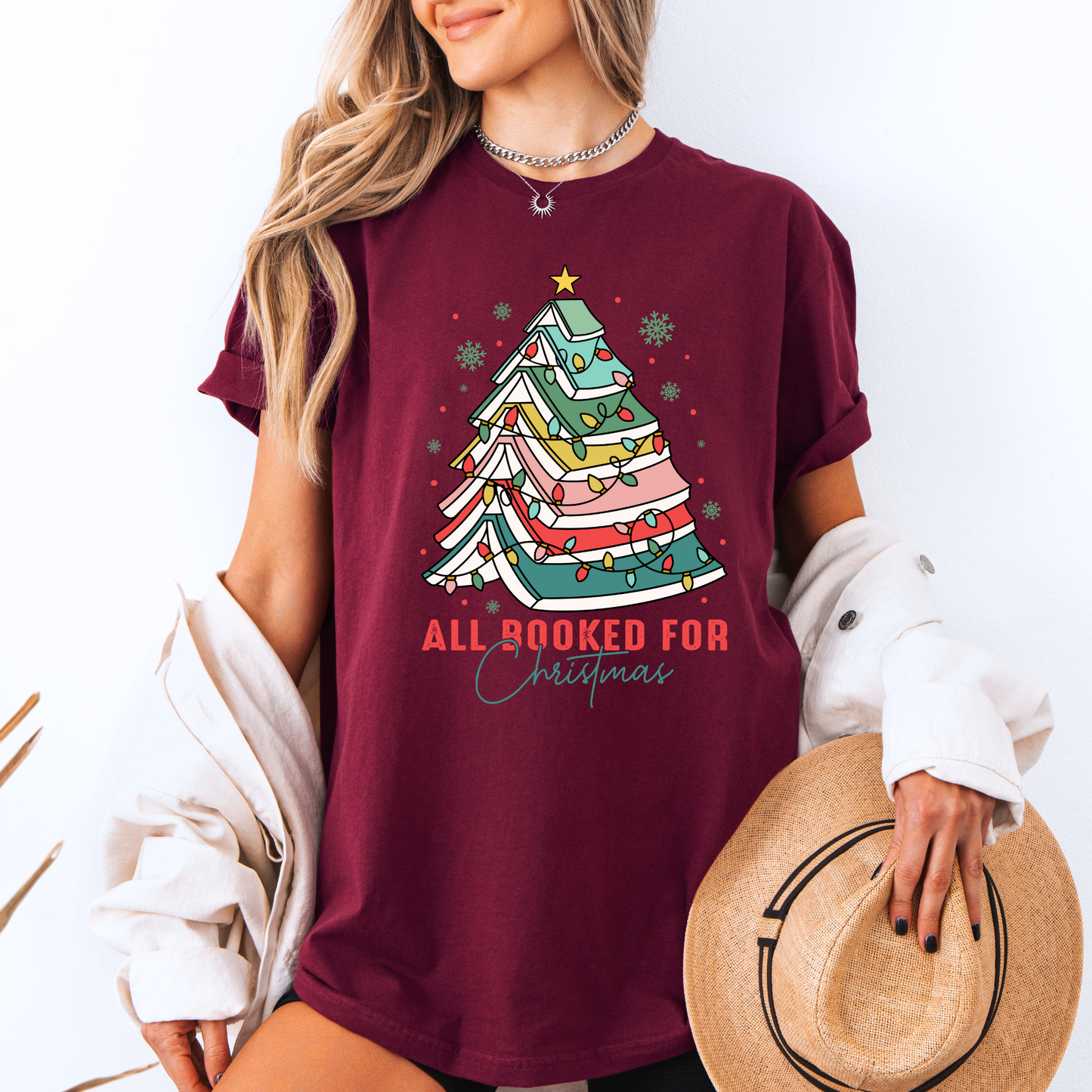 📚🎄 All Booked for Christmas ✨  100% Organic Cotton T-Shirt