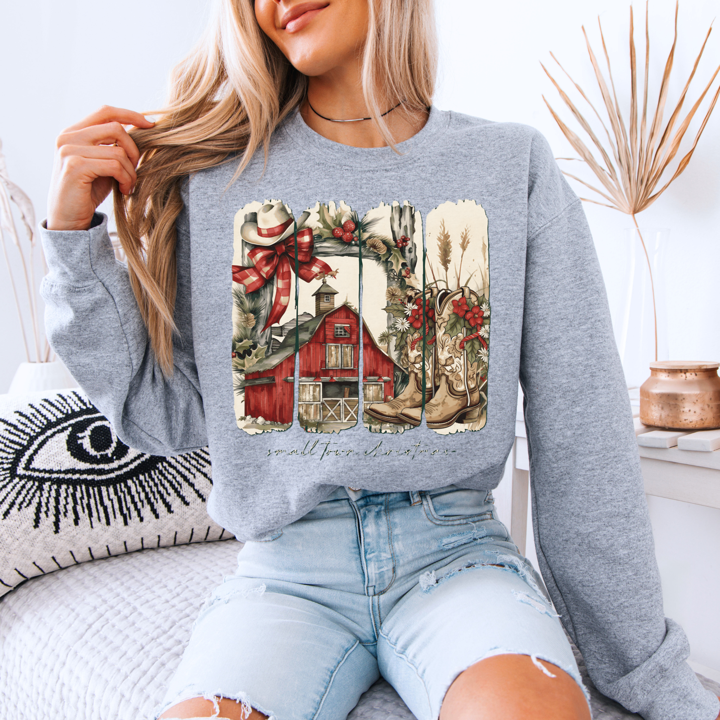 🎄 Small Town Christmas 🏘️ Organic Cotton Sweatshirt