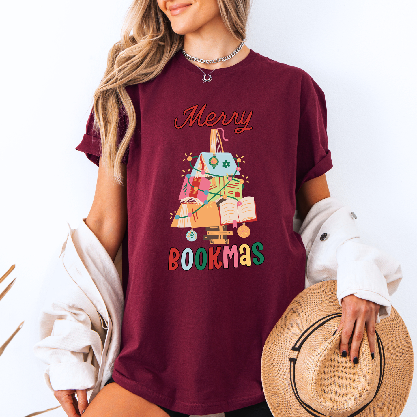 🎄📚 Merry Bookmas ✨ 100% Organic Cotton T-Shirt