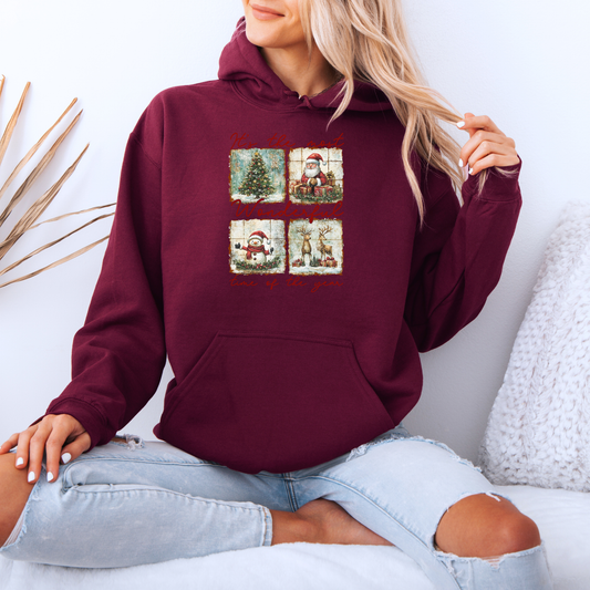 🎄 Vintage Christmas Magic ✨  Luxuriously Thick Hoodie