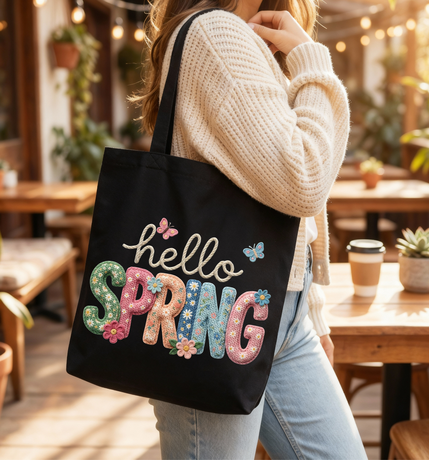 Hello Spring Bold Floral Tote Bag š¤š¼