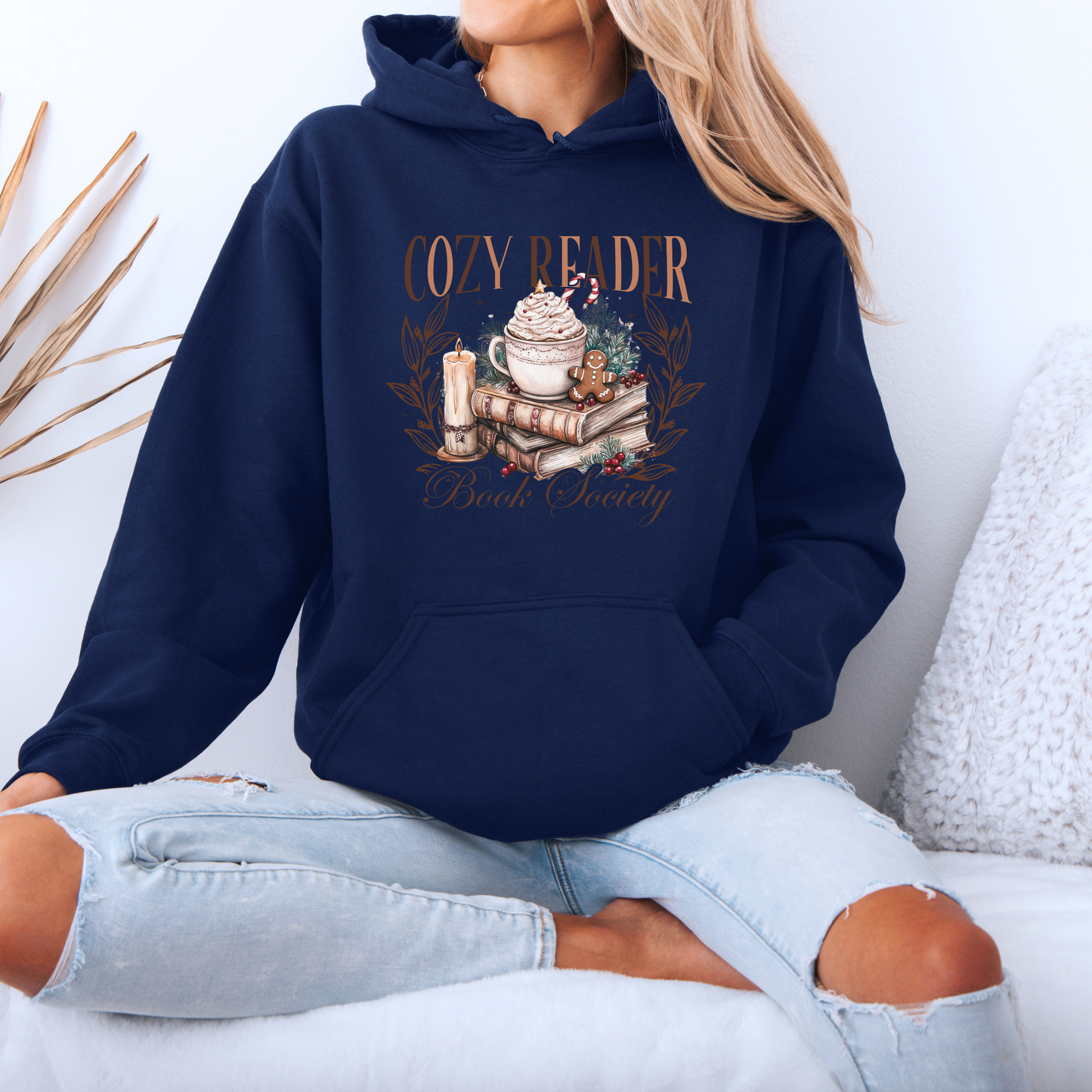 ☕ Cozy Reader Society 📖  Luxuriously Thick Hoodie