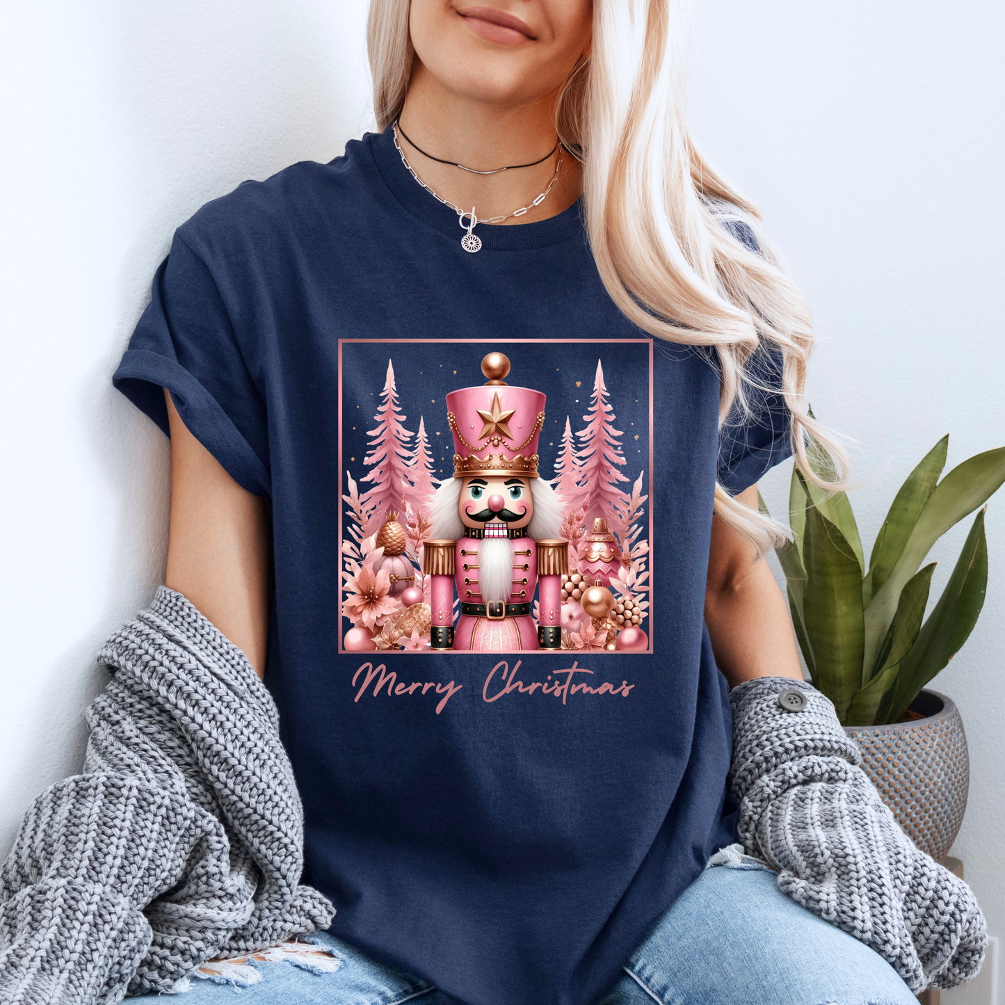 💕🌟 Pink Nutcracker Christmas 🎁 100% Organic Cotton T-Shirt