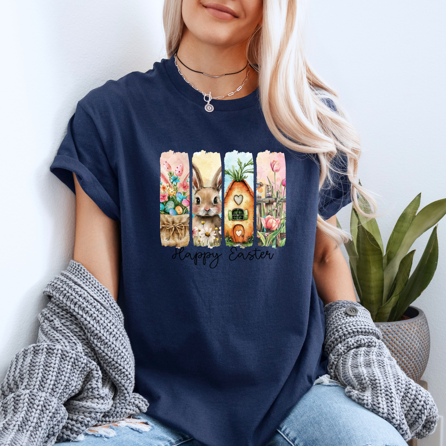 Happy Easter Bunny Graphic T-shirt🐰🌷🥕✨