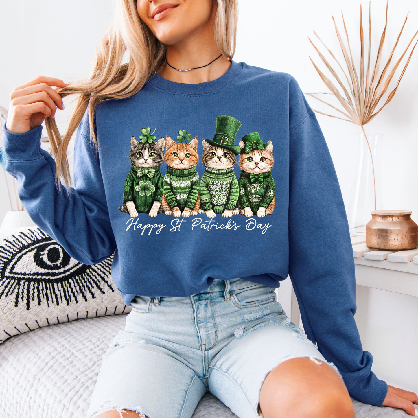 Lucky Cats St. Patrick’s Day Sweatshirt 🍀🐱