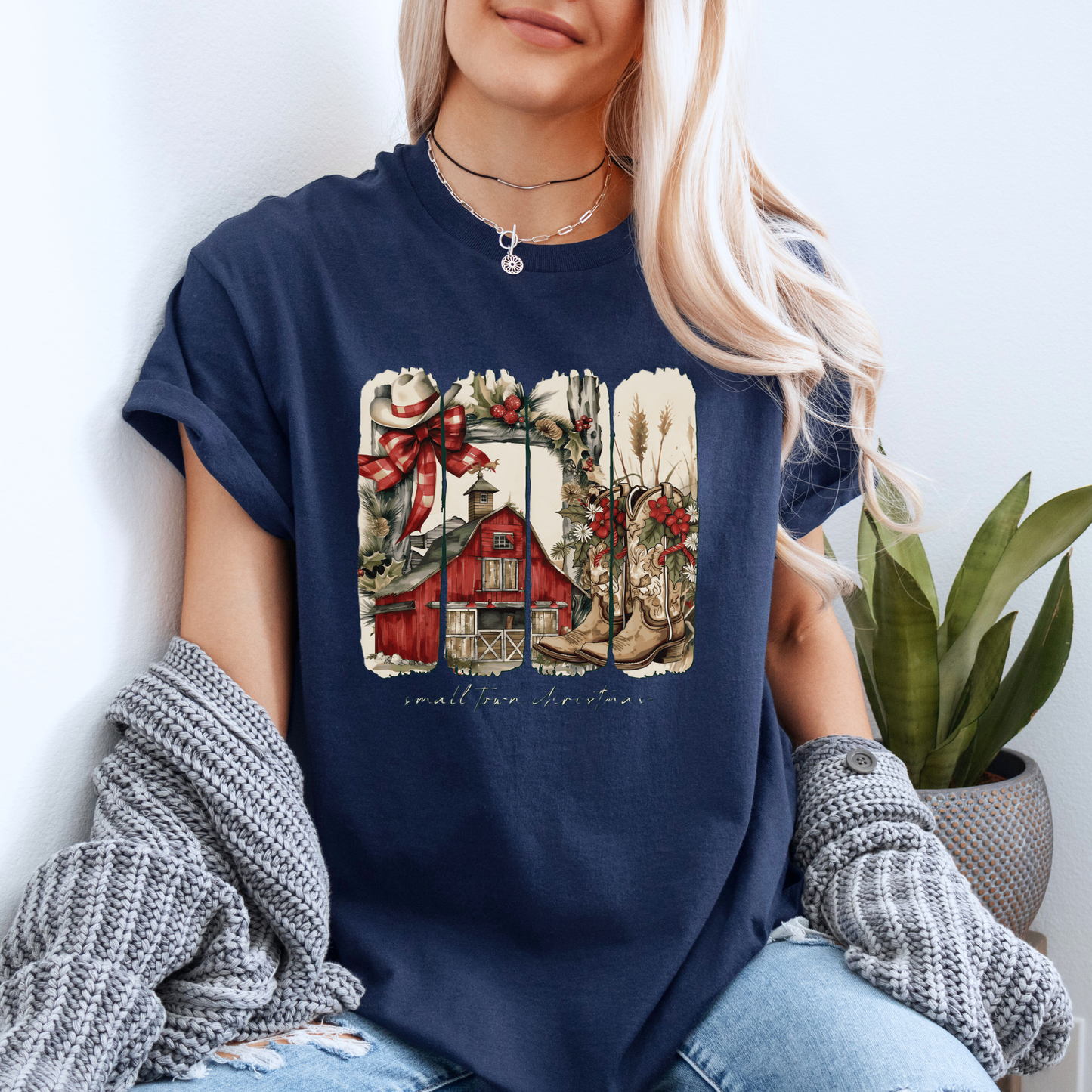 🎄🏘️ Small Town Christmas ✨ 100% Organic Cotton T-Shirt