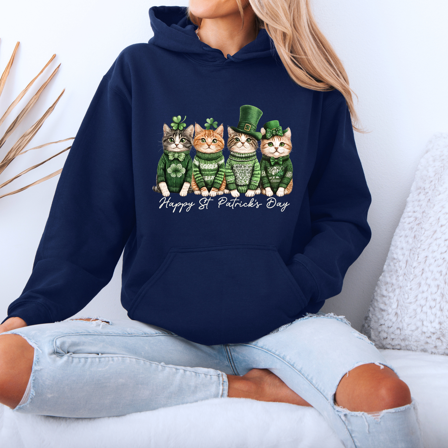 Lucky Kitties St. Patrick’s Day Hoodie 🍀🐱