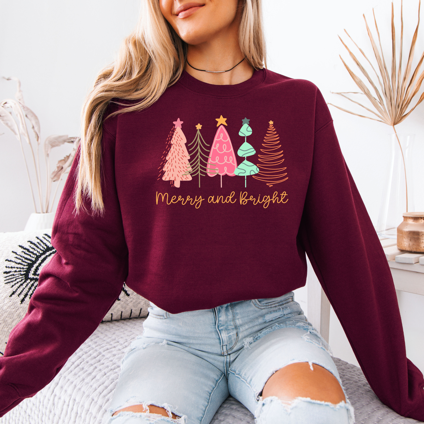 🎄Merry & Bright Forest 🌟 Organic Cotton Sweatshirt