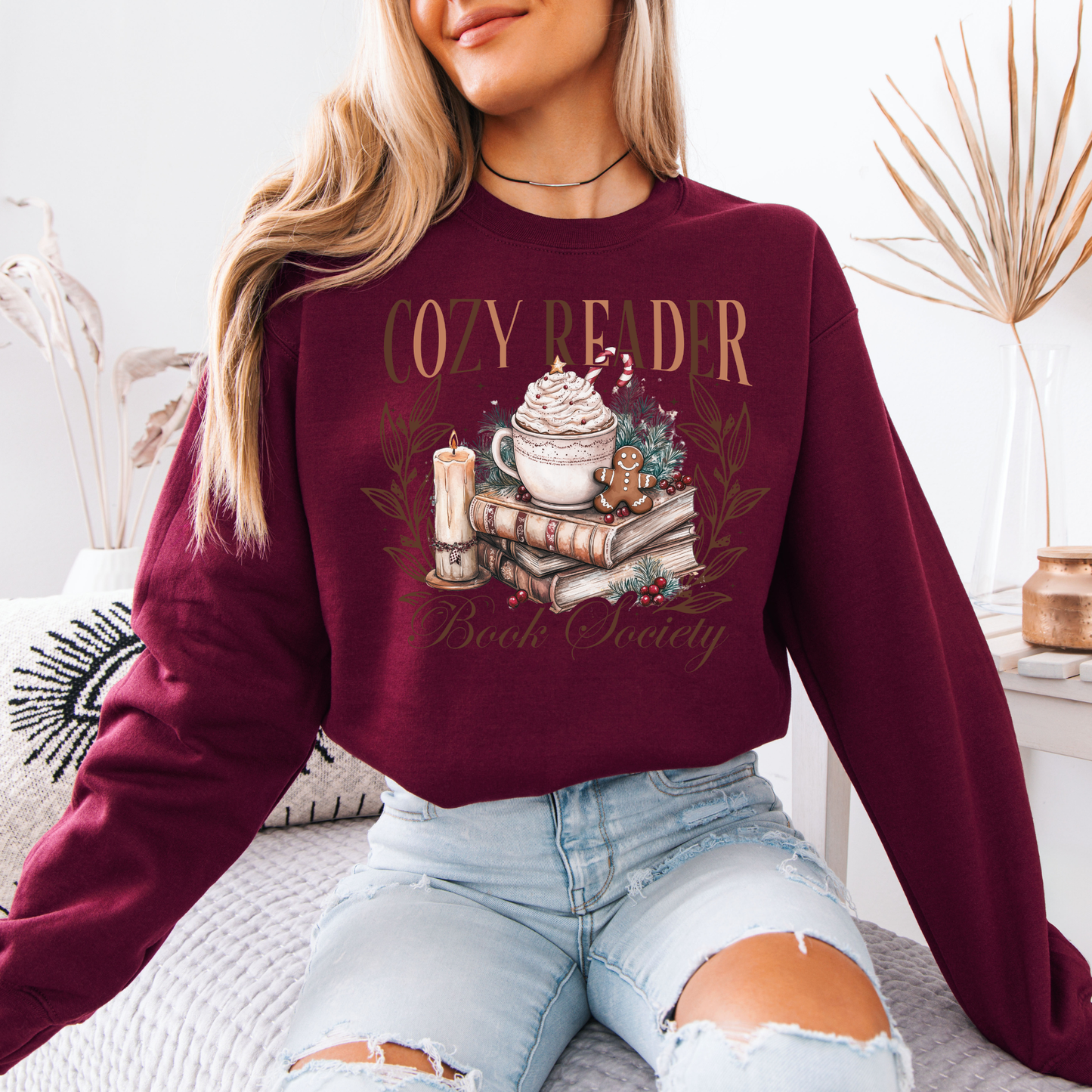 ☕ Cozy Reader Society 📖  Organic Cotton Sweatshirt