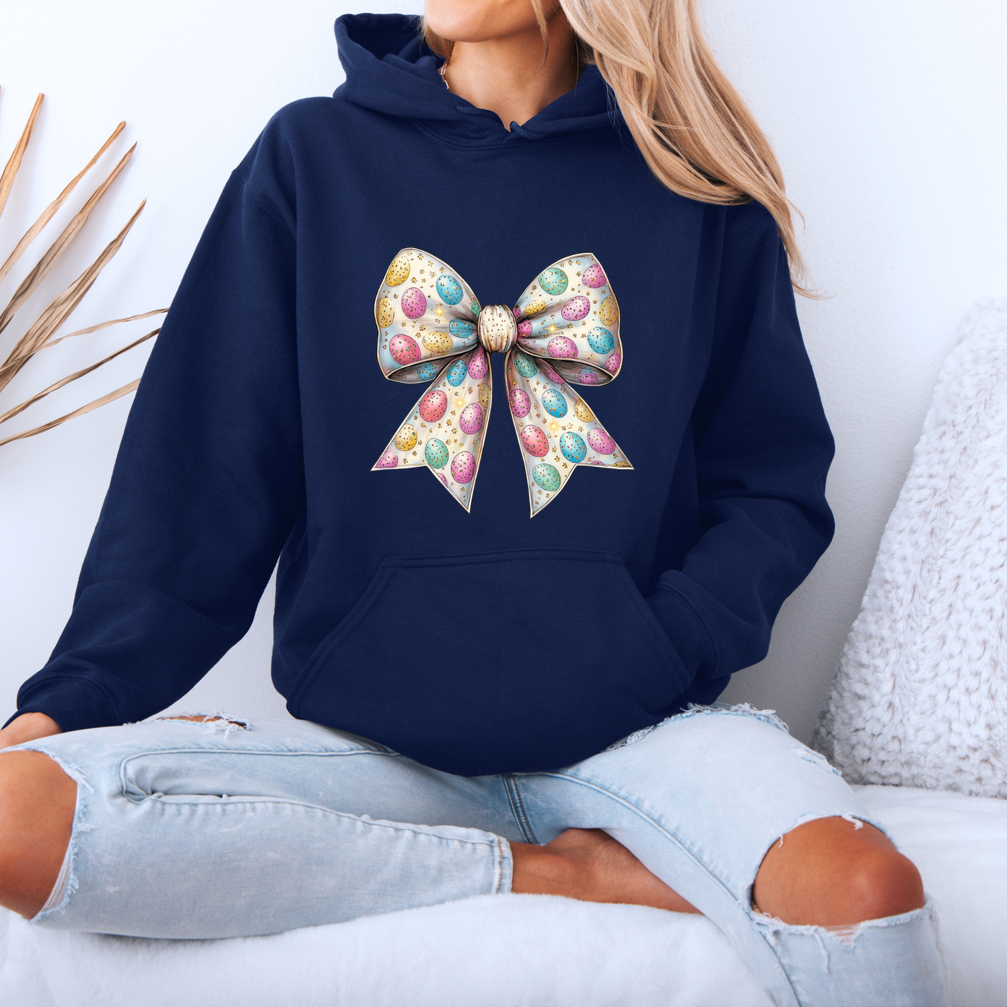 🎀 Easter Egg Bow Hoodie 🐣
