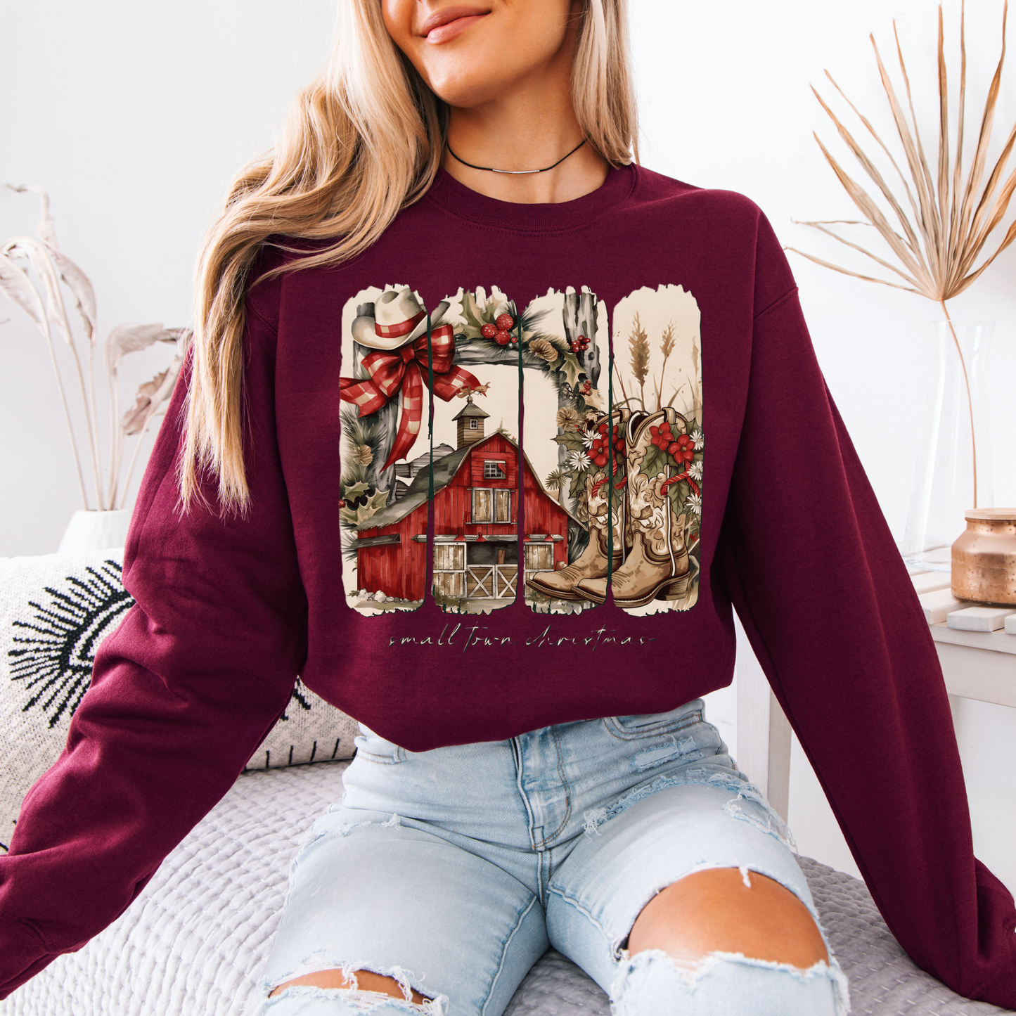 🎄 Small Town Christmas 🏘️ Organic Cotton Sweatshirt