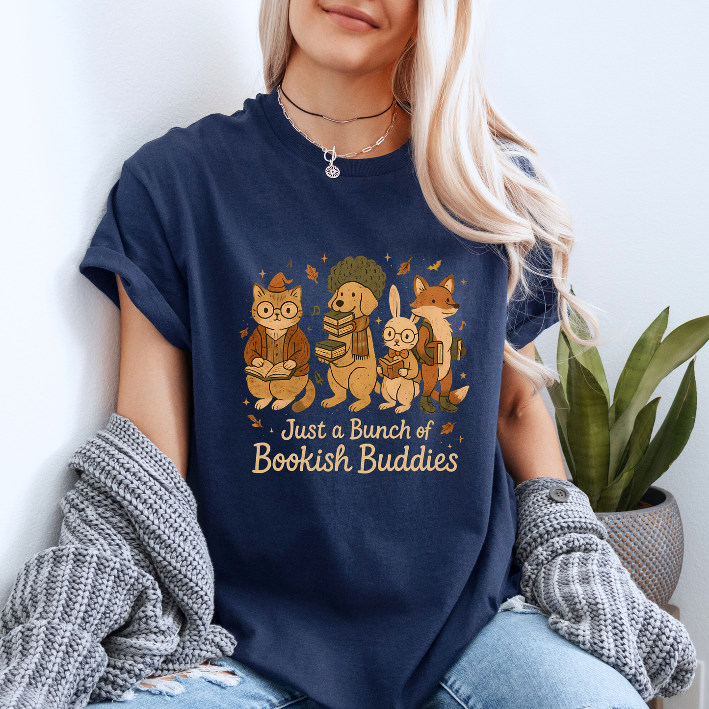 📚 Bookish Buddies Cozy Reader 100% Organic Cotton T-Shirt