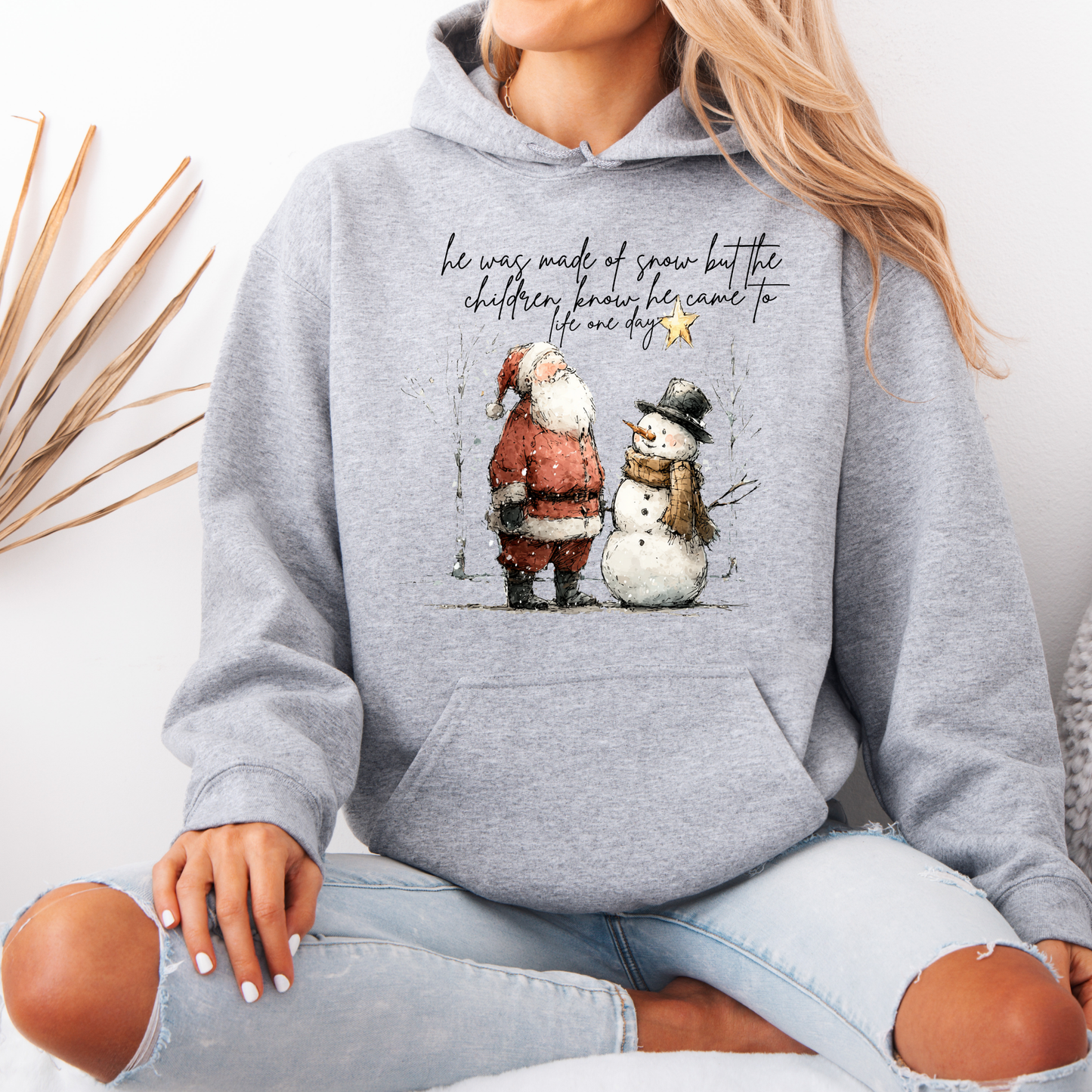 🎅☃️ Santa and Snowman ☃️🎅 Luxuriously Thick Hoodie