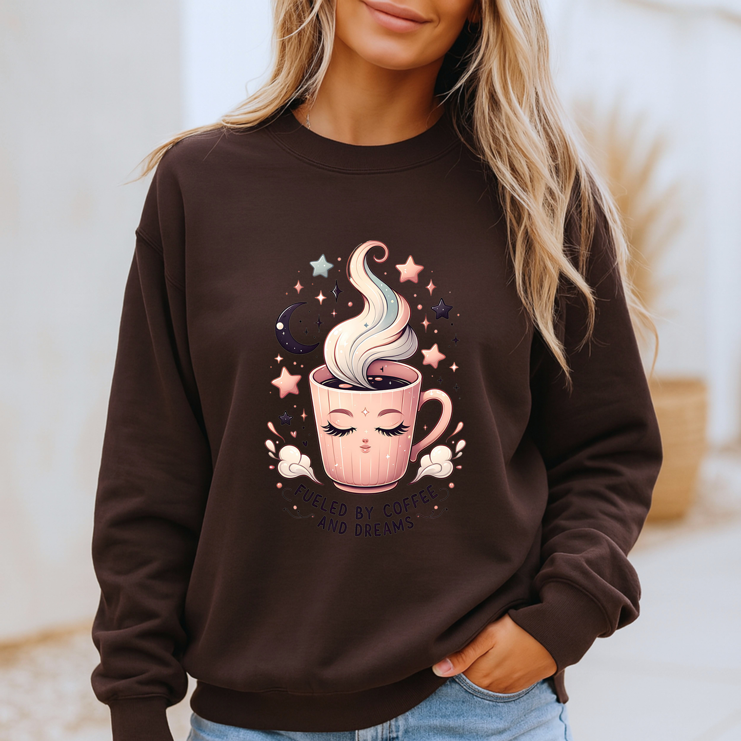 ☕️Fueled by Coffee and Dreams ✨Organic Cotton Sweatshirt