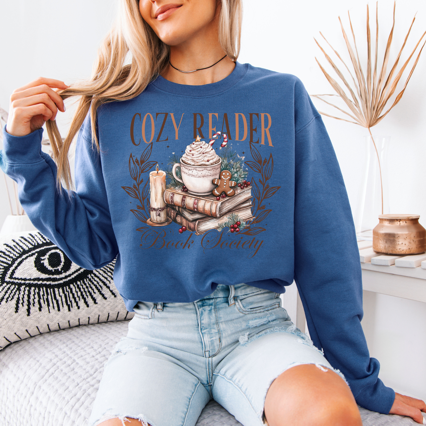 ☕ Cozy Reader Society 📖  Organic Cotton Sweatshirt