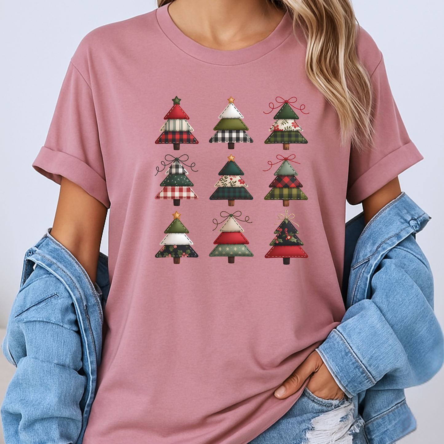 🪡🌲 Stitched Christmas Trees 💚 100% Organic Cotton T-Shirt