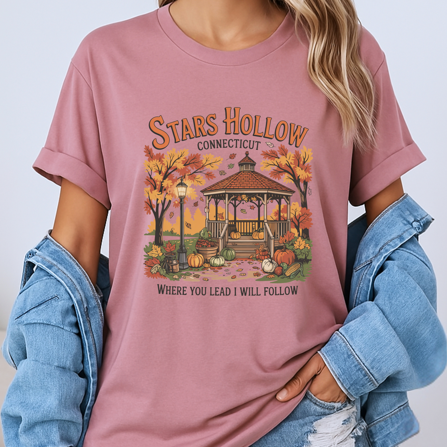 🍂 Stars Hollow Autumn Tee 🎃☕ Organic cotton