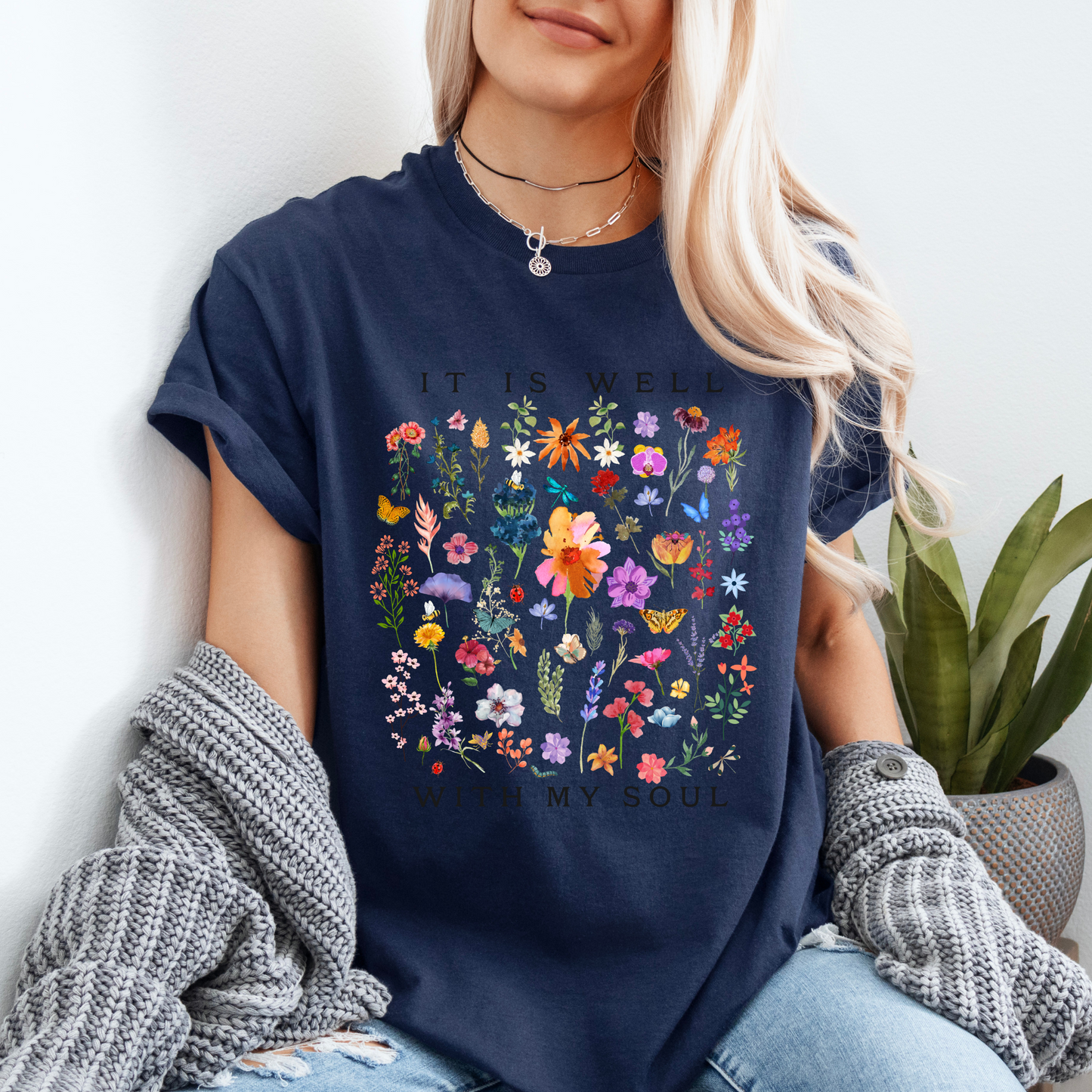Peaceful Garden T-shirt 100% Organic Cotton