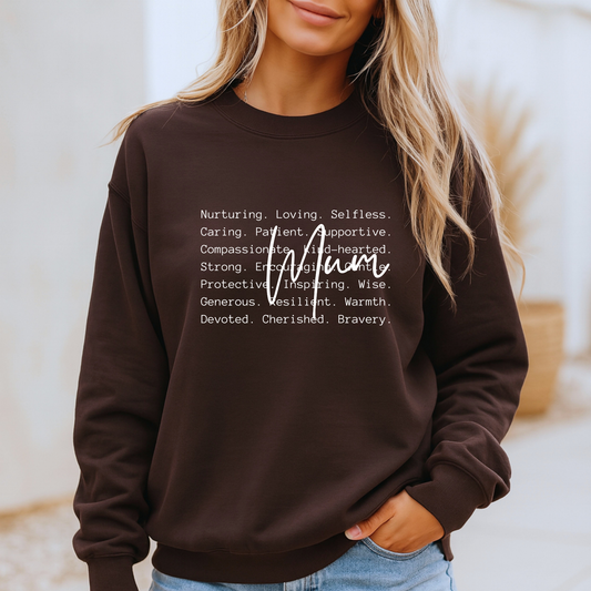 💖 “Mama — Nurturing, Loving, Selfless” Cozy Sweatshirt
