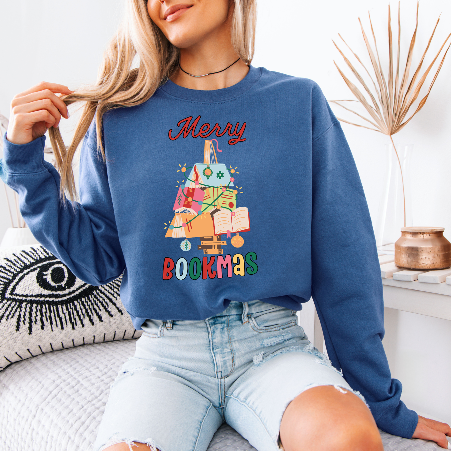 🎄 Merry Bookmas 📚 Organic Cotton Sweatshirt