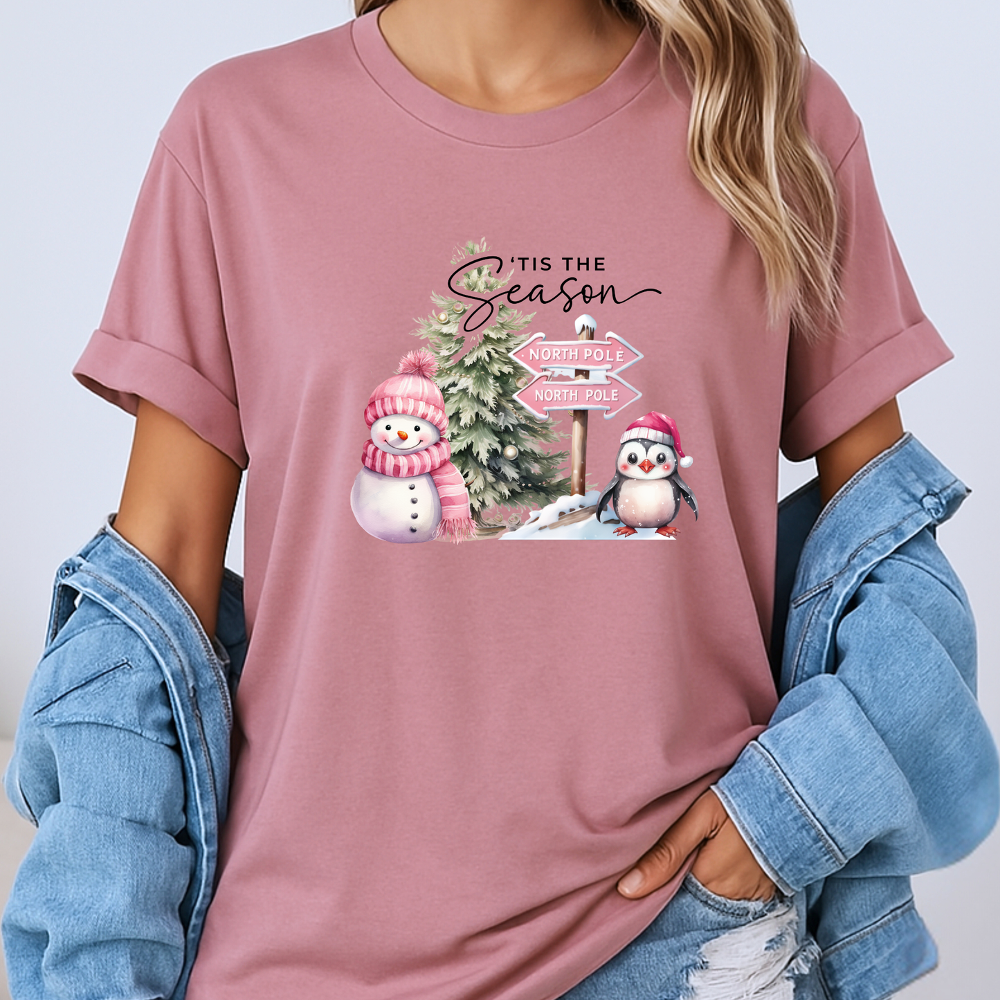 💕🌟 Pink North Pole 🎅🏼  100% Organic Cotton T-Shirt