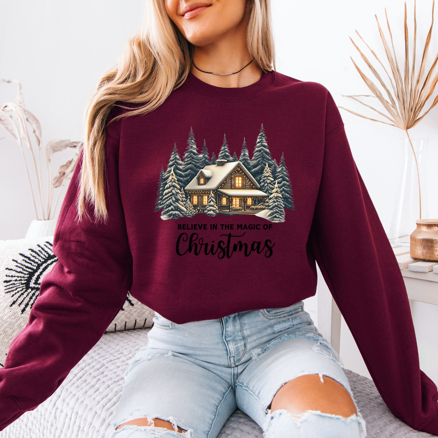 🏔️ Winter Lodge Glow 🔥  Organic Cotton Sweatshirt