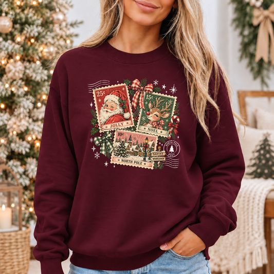 Vintage North Pole Post 🎅🏻🎄 Cosy Christmas Sweatshirt