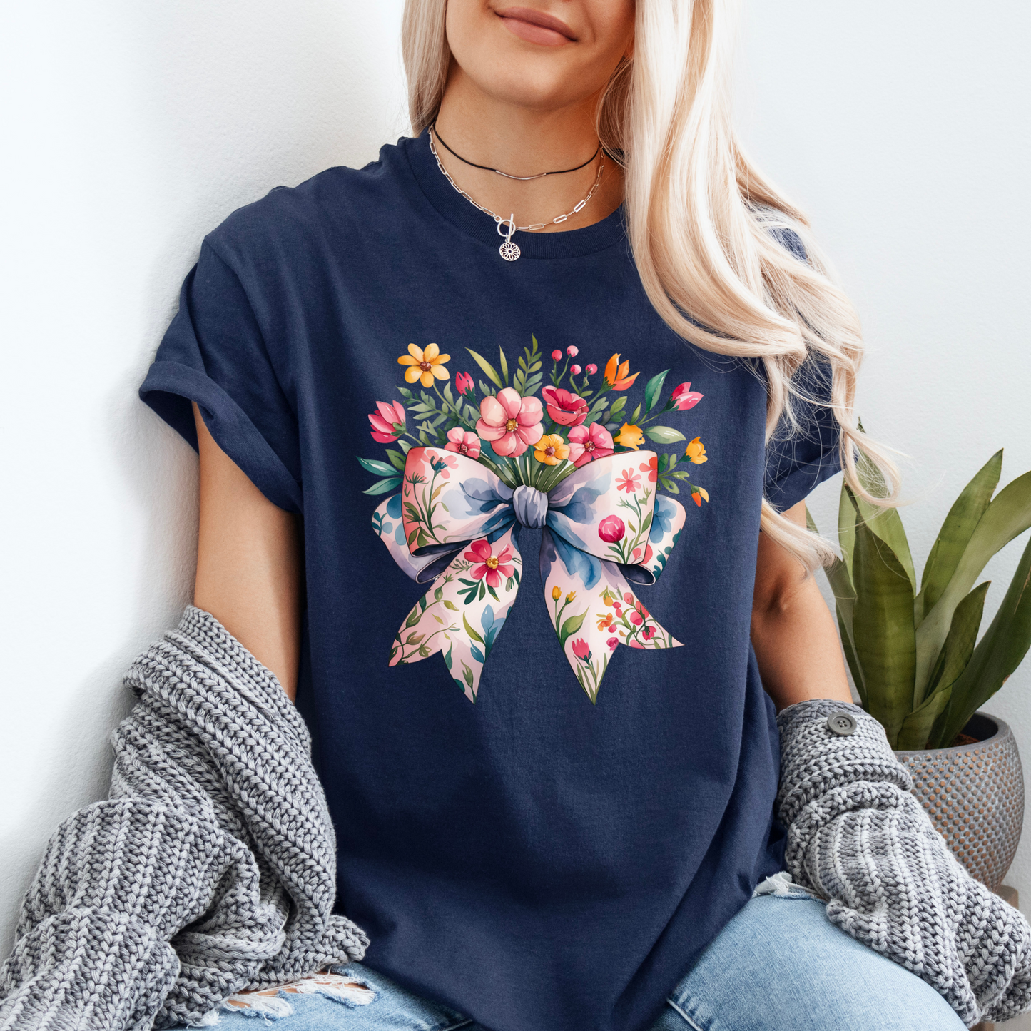 Spring Bow T-shirt 100% Organic Cotton
