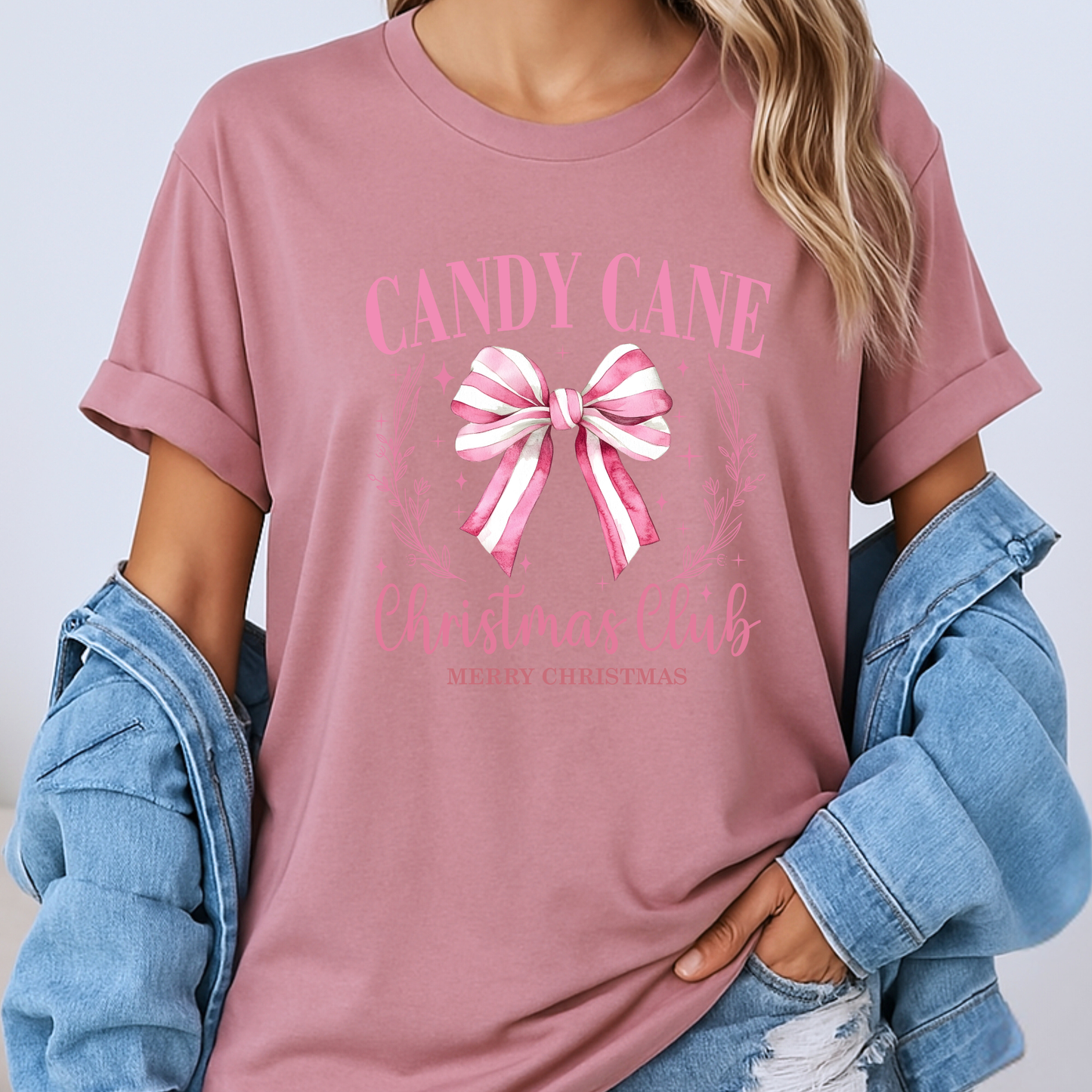 🍭🎄 Candy Cane Christmas Club ✨  100% Organic Cotton T-Shirt
