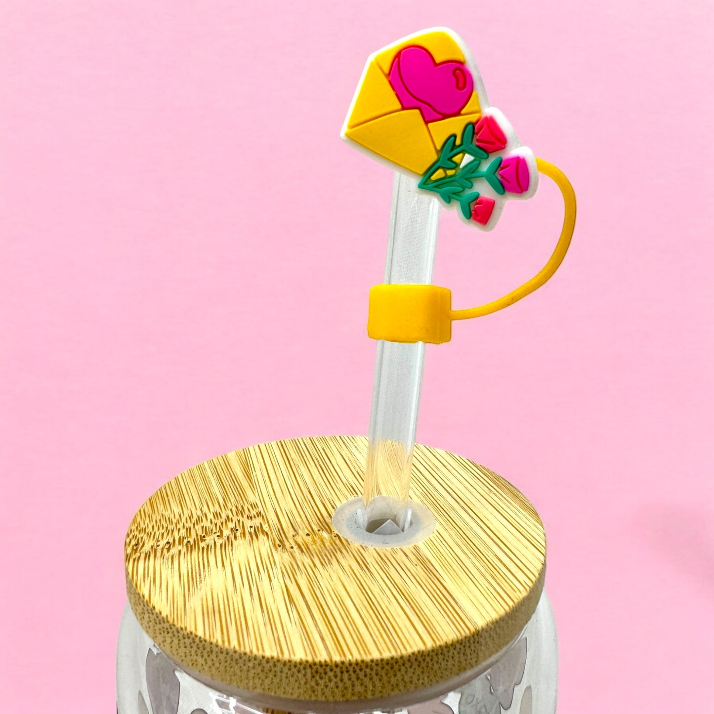 🌸💌 Love Letter & Roses Straw Topper 🌸💌