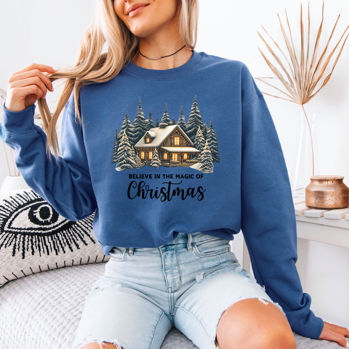 🏔️ Winter Lodge Glow 🔥  Organic Cotton Sweatshirt
