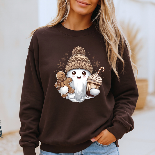 Gingerbread Ghost 👻 Organic Cotton Sweatshirt