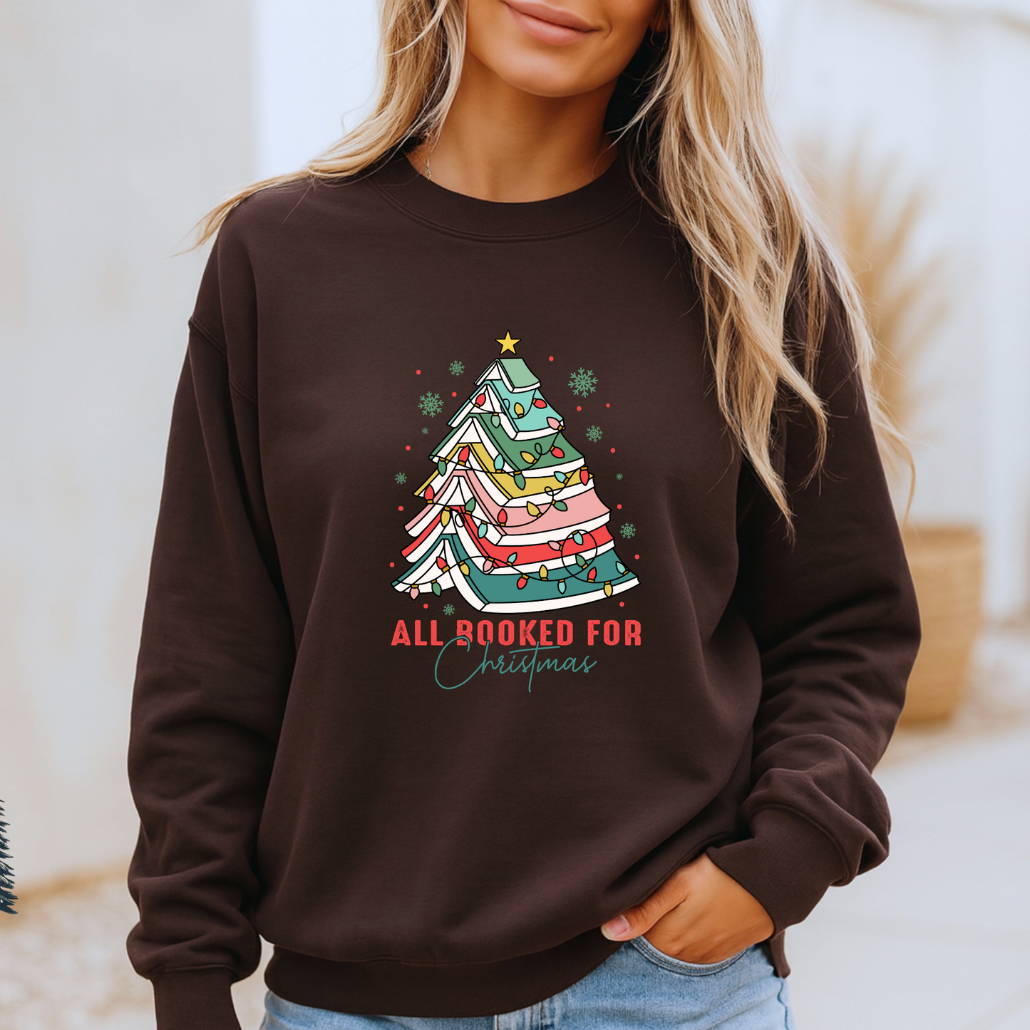 📚🎄 All Booked for Christmas ✨ Organic Cotton Sweatshirt